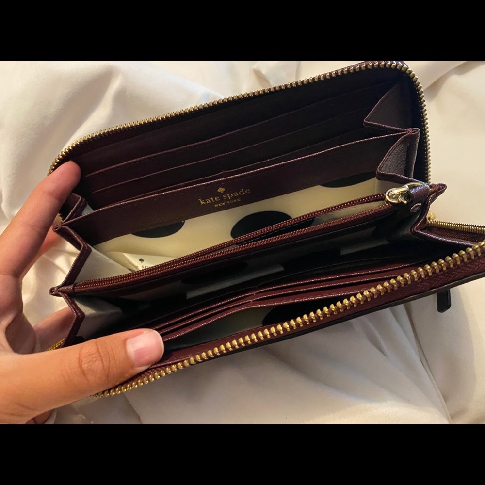 Kate Spade burgundy long wallet